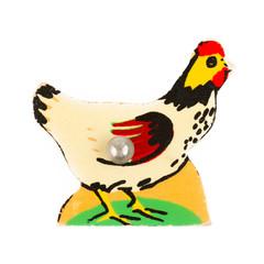 Piece of an antique wooden puzzle for children