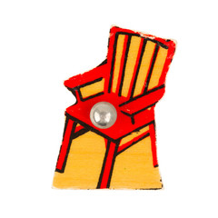 Piece of an antique wooden puzzle for children