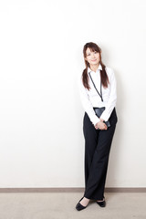 asian businesswoman relaxing