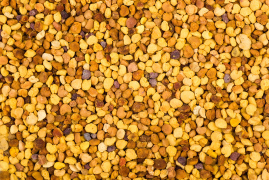 Abstract background: bea gathered pollen granules