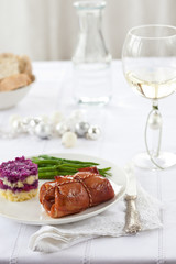 Christmas main course meat casserole