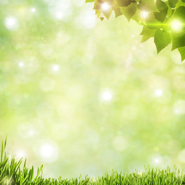 Abstract natural backgrounds with beauty bokeh and lens flare