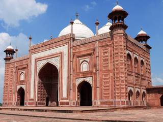 A tomb in the Taj Mahal complex in Agra, India
