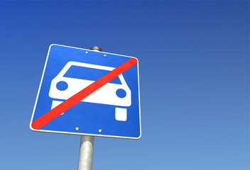 Schild Ende Kraftfahrstraße