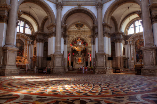 Interior of Church of Santa Maria della Salute, Venice