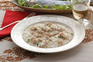 Rice and trout Riso con trota Arroz con trucha