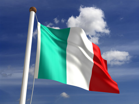 Italy flag (with clipping path)