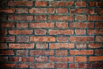 red brick wall, urban background