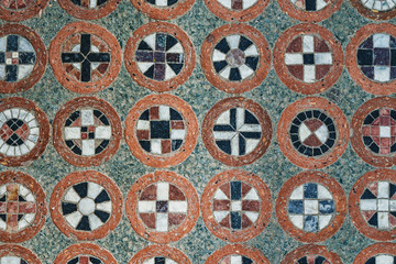 historic paving in the garden of Prague Castle