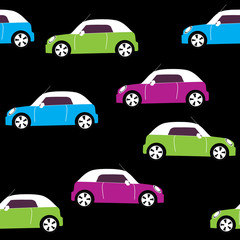 vector seamless pattern with cars