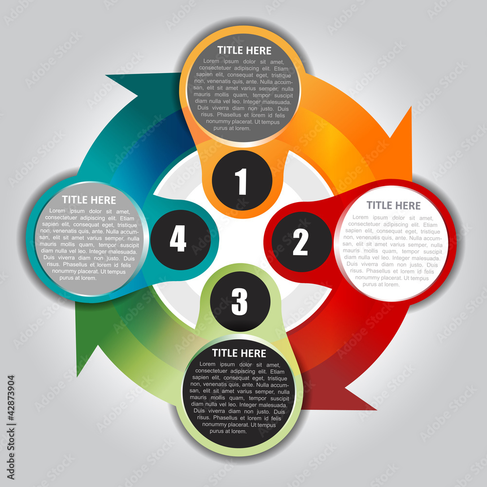 Poster Abstract vector background with a four part scheme