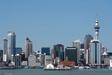 Auckland City and Harbour with Skytower