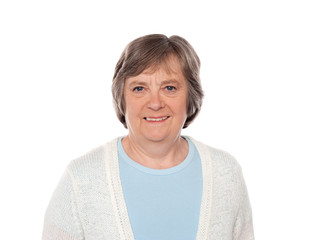 Portrait of cheerful senior woman