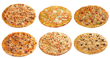 Pizza and italian kitchen. Studio. collage