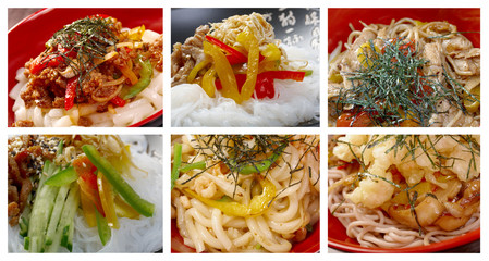 Food set of different   noodle