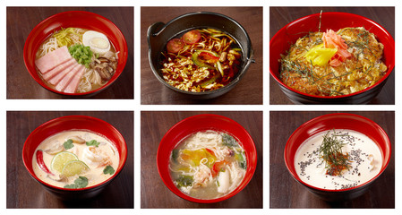 asiatic,chinese,Japanes soup  collage