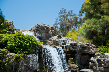waterfall in Zoo of Los Angeles