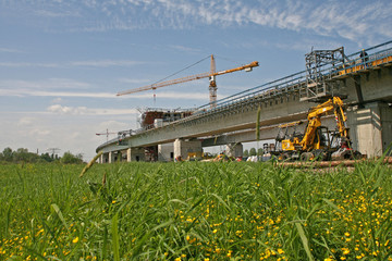 Baustelle Eisenbahnbrücke