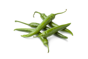 Green chili peppers