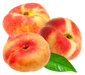 peach isolated on white background