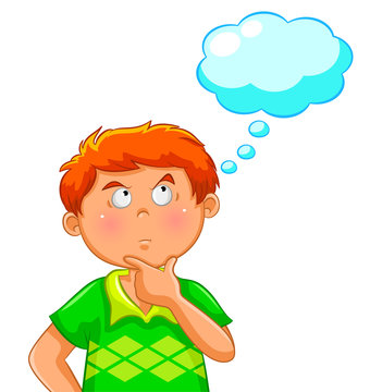 recommend clip art: thinking boy