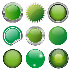 Green Button-Set