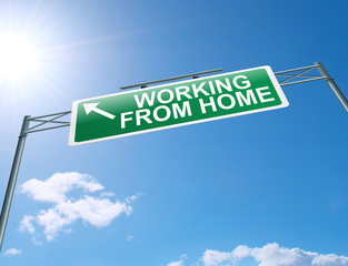 Working from home concept.