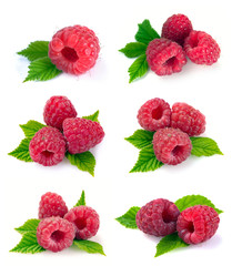 Raspberry with leaves