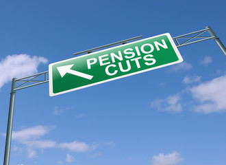 Obraz premium Pension cuts concept.