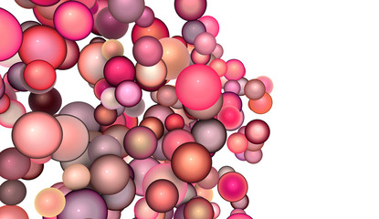 abstract 3d pink red ball