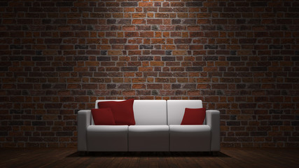 Sofa vor Wand