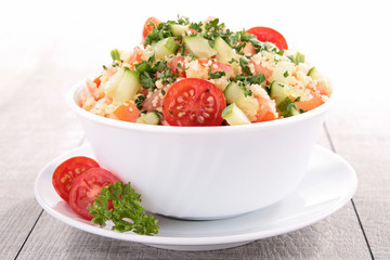 fresh couscous salad with vegetables