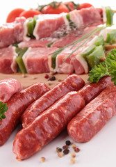 raw assorted meat