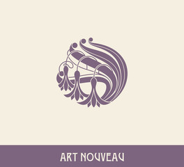 Design element in art nouveau style