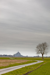Mont Saint Michel on the Normandy coast