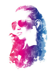 Fototapeta premium Watercolor Girl
