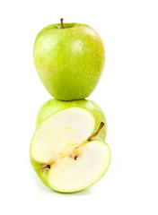 two apples and half of apple