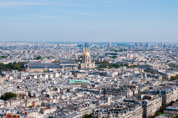 Obraz premium Les invalides - Aerial view of Paris.