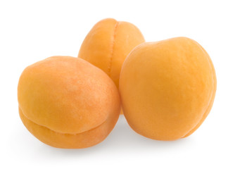 Apricots on white