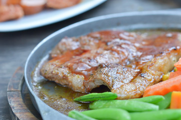 close up steak