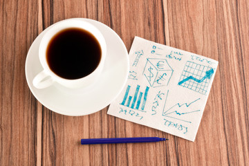 Financial graphs on a napkin