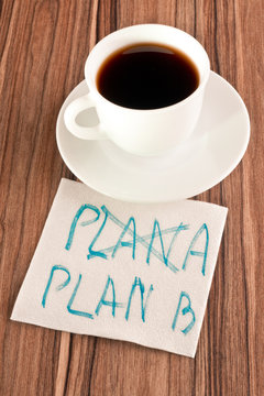 Plan B on a napkin