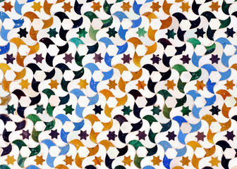 Alicatados de Al Andalus, mosaicos, azulejos de Al Andalus, Alhambra de Granada