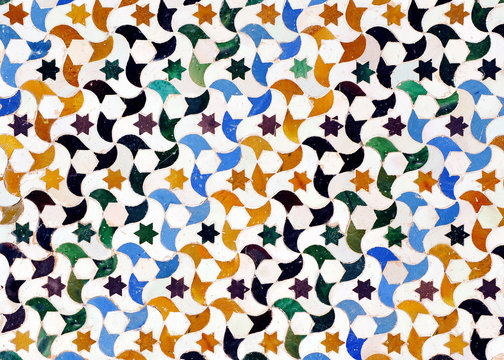 Alicatados de Al Andalus, mosaicos, azulejos de Al Andalus, Alhambra de Granada