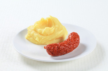 Mashed potato and sausage