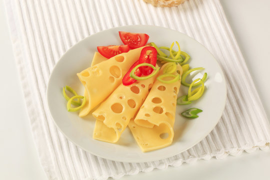 Slices of Swiss cheese