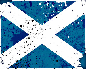 Grunge Scotland flag