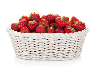 Basket of ripe strawberries