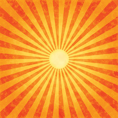 Sun with rays abstract background