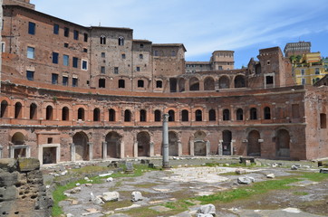 Vista del Mercado de Trajano. Roma